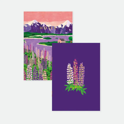 Duo de petits carnets Lavande