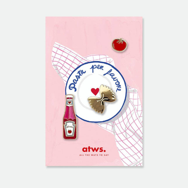 Pin's Sauce tomate (ensemble de 3 pin's)