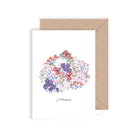 Carte double « Merci fleuri »