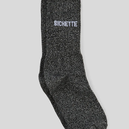 Chaussettes Bichette à paillettes noir