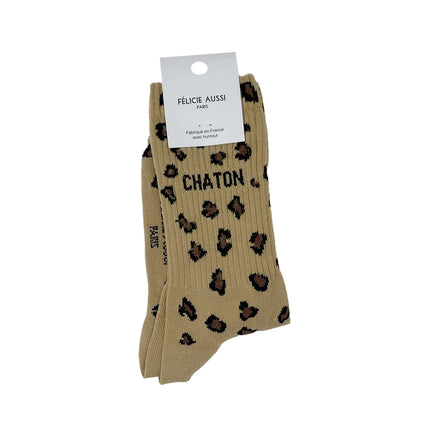 NEW Chaussettes Chaton léopard 40/45