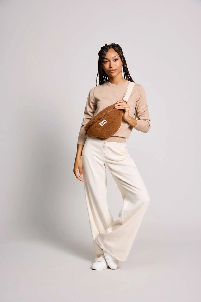 NEW Sac banane Olivia Teddy brun