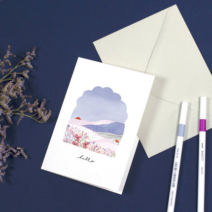 Carte double Bonjour