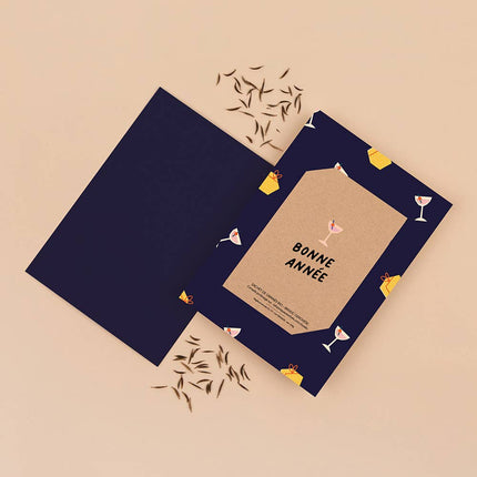 NEW Carte à semer Bonne Année (graines de Basilic)