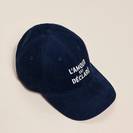 NEW Casquette en velours l'amour est déclaré (nuit)