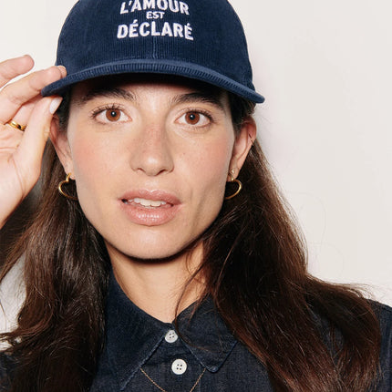 NEW Casquette en velours l'amour est déclaré (nuit)