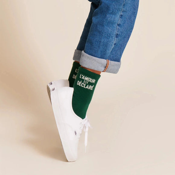 NEW Chaussettes L'amour est déclaré vert (homme) Emoi Emoi