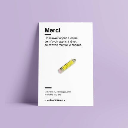 Pin’s Crayon - Merci (fin d’année scolaire)
