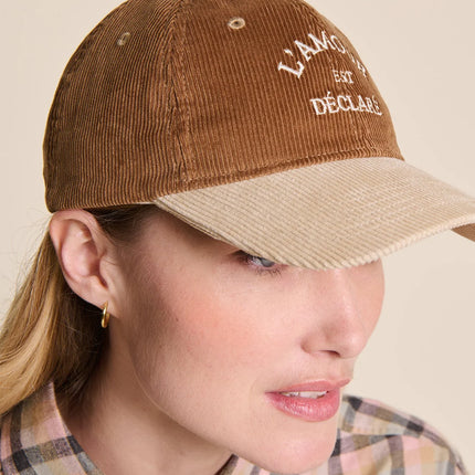 NEW Casquette en velours l'amour est déclaré (cappuccino)