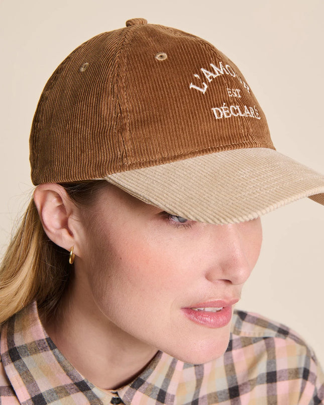 NEW Casquette en velours l'amour est déclaré (cappuccino)