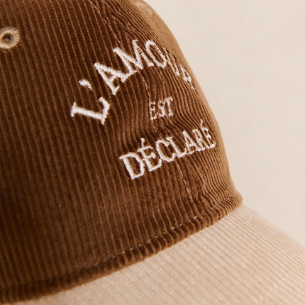 NEW Casquette en velours l'amour est déclaré (cappuccino)