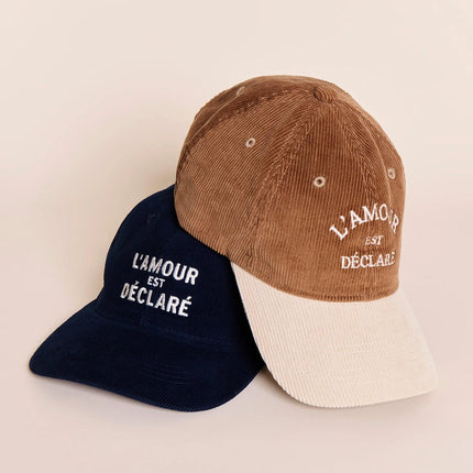 NEW Casquette en velours l'amour est déclaré (cappuccino)