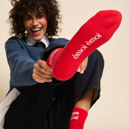 Chaussettes L'amour est déclaré (rouge)