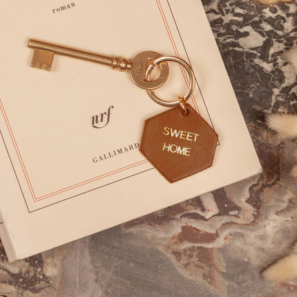 NEW Porte-clés en cuir camel Beautiful Bike