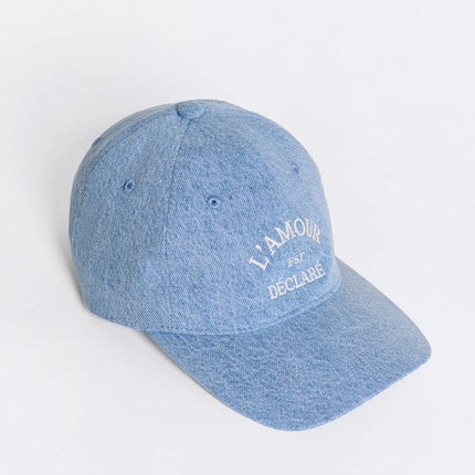 Casquette en denim L'amour est déclaré