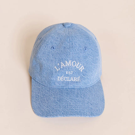 Casquette en denim L'amour est déclaré