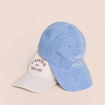 Casquette en denim L'amour est déclaré