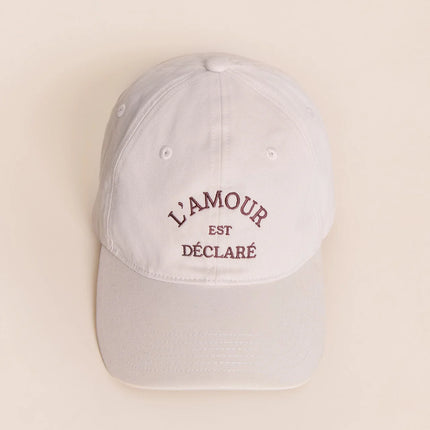Casquette ivoire L'amour est déclaré