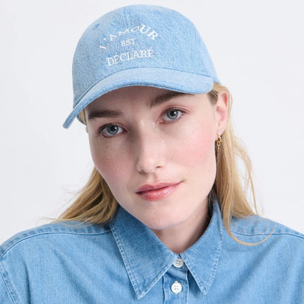 Casquette en denim L'amour est déclaré