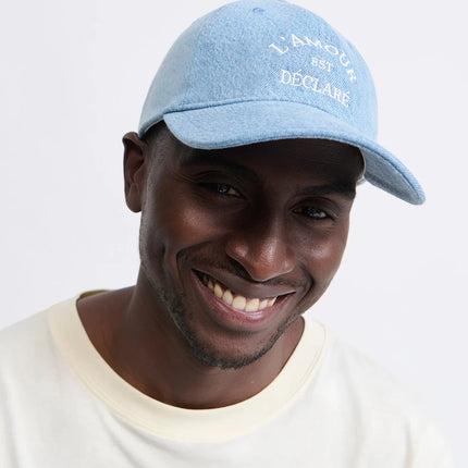 Casquette en denim L'amour est déclaré