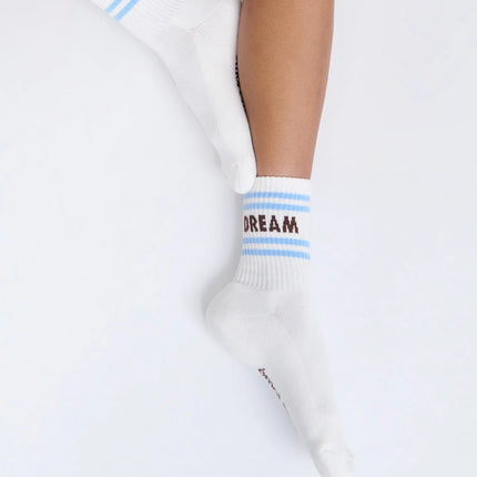Chaussettes Dream team (crème et bleu)