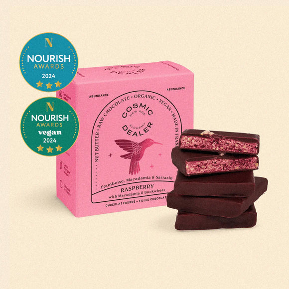 NEW Coffret de 4 Carrés Chocolatés - Framboise - Cosmic Dealer