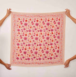 NEW Foulard en twill de coton Flower fuchsia