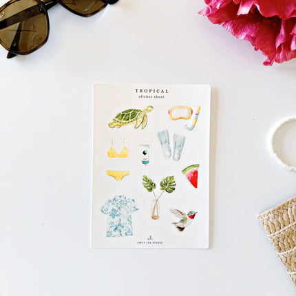 NEW Stickers tropicaux