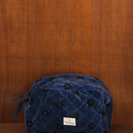 Trousse de Toilette Velours fleurs