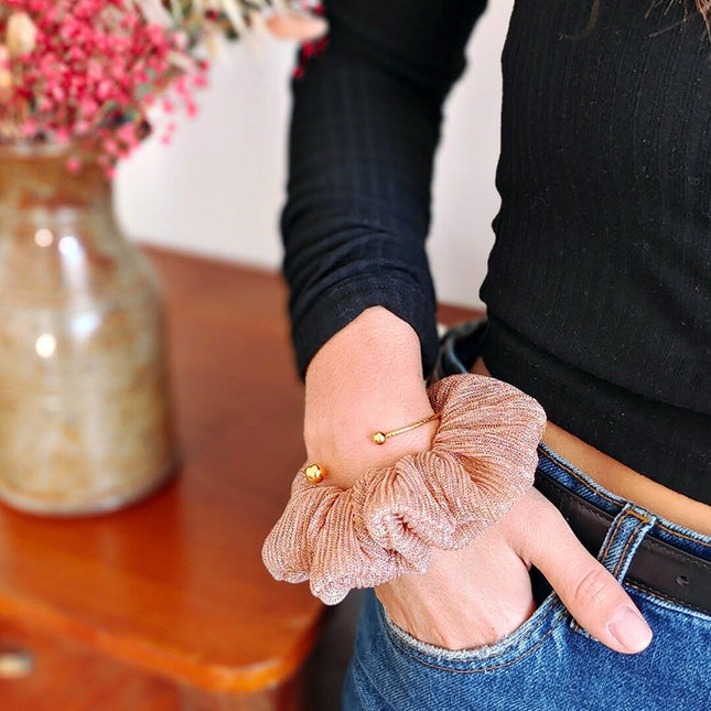 Chouchou Plissé ambre