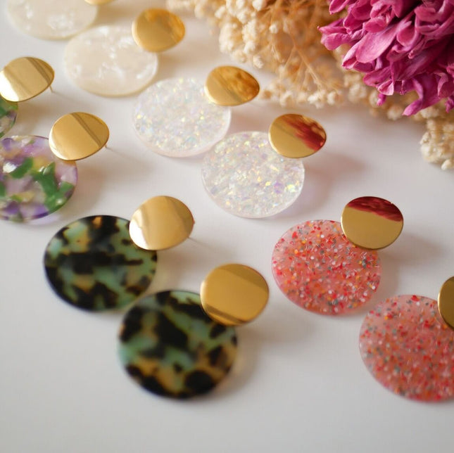 Boucles d’oreilles Pia Écailles et turquoise