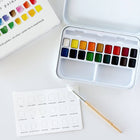 Palette d'aquarelle avec pinceau (18 couleurs)