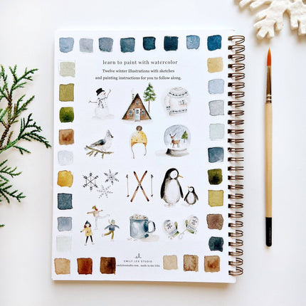 NEW Cahier d'aquarelle d'hiver