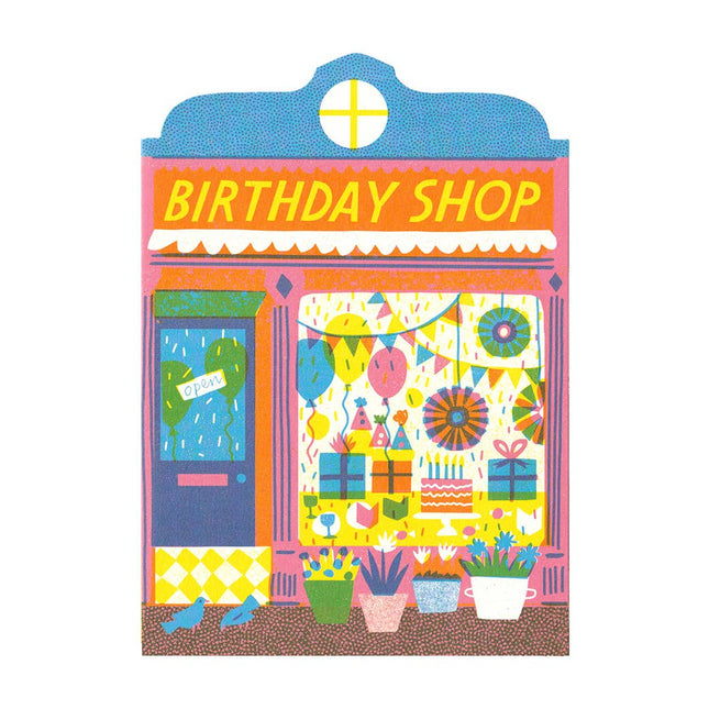 Carte découpée Birthday Shop