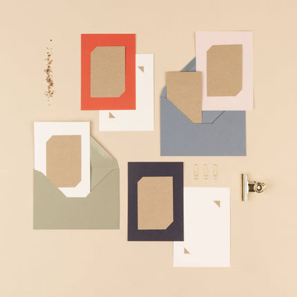 Carte support sachet de graine – Terracotta et Ivoire