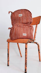 Trousse Make up Stripe Brown