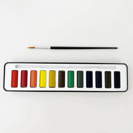 Palette d'aquarelles 12 couleurs