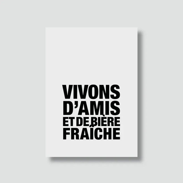 Carte Amis et Bière fraiche (avec enveloppe)