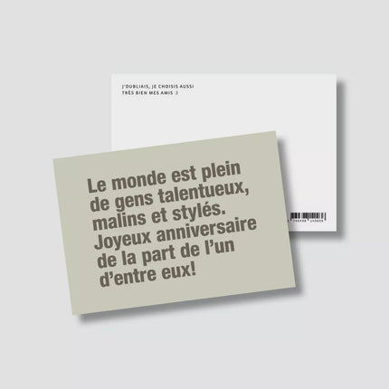NEW Carte Anniversaire Modeste (avec enveloppe)