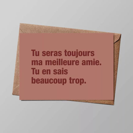 NEW Carte Meilleure amie (avec enveloppe)