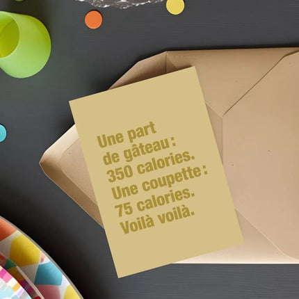 NEW Carte Anniversaire coupette (avec enveloppe)