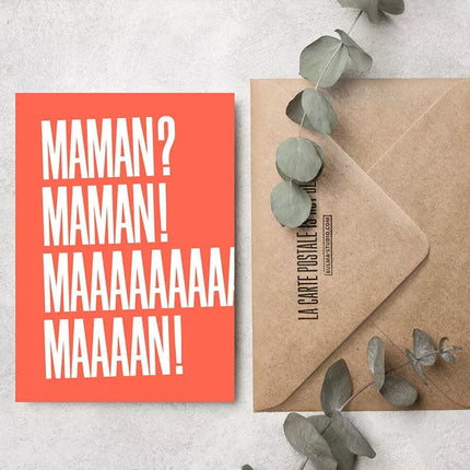 Carte Maman Maman ? (avec enveloppe)