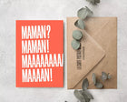Carte Maman Maman ? (avec enveloppe)