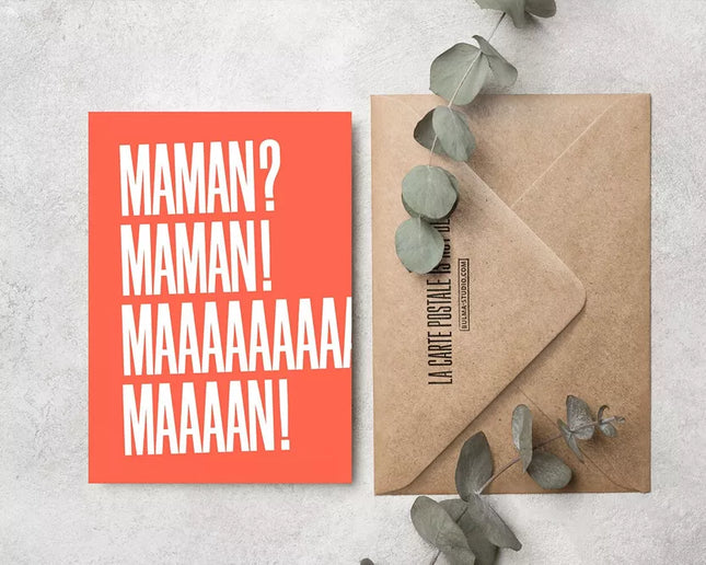 Carte Maman Maman ? (avec enveloppe)