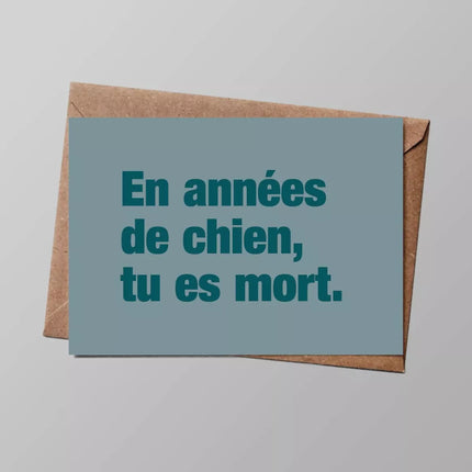 NEW Carte Année chien (avec enveloppe)