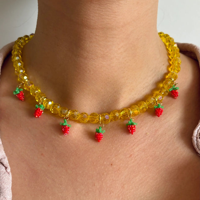 NEW Collier summer fraise