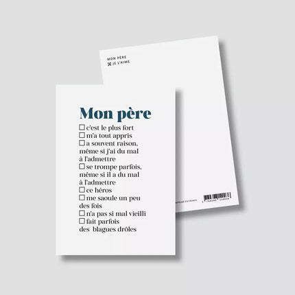 Carte Papa - carte à cocher (avec enveloppe)