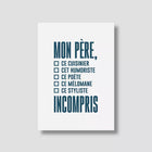 Carte Papa - génie incompris (avec enveloppe)