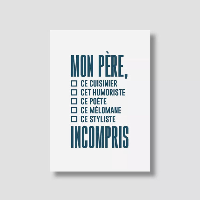 Carte Papa - génie incompris (avec enveloppe)