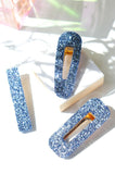 NEW Barrette triangle paillettes Bleu céleste